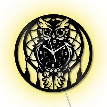 LED Vinyl Wall Clock | Owl