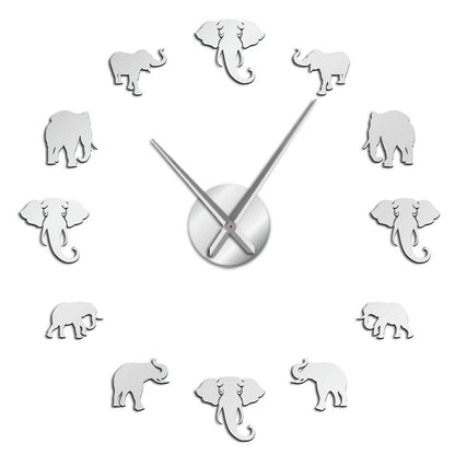 DIY Wall Clock  | Elephant | 19'' - 37'' | AWC025
