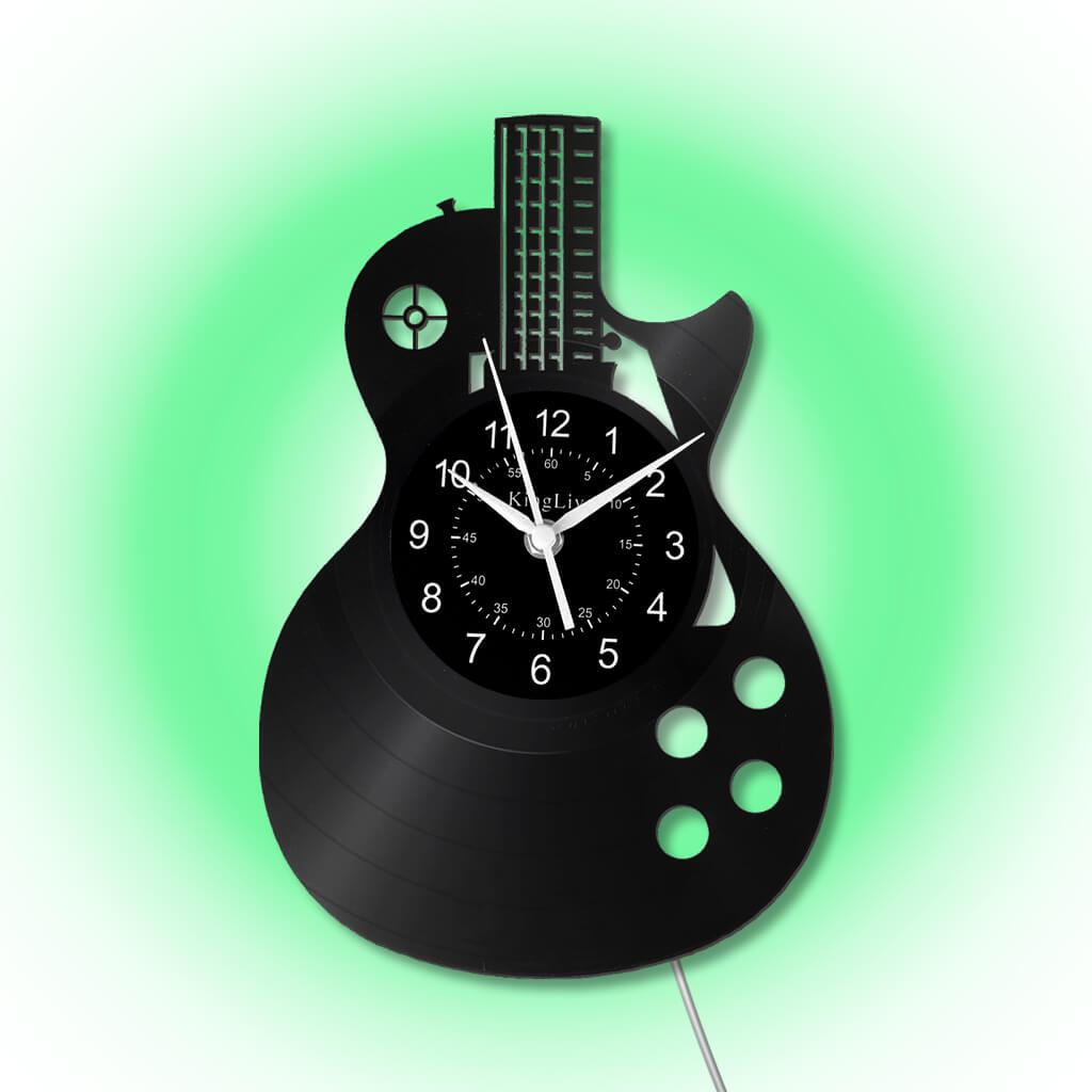 LED Vinyl Wall Clock | Guitar Custom | 12'' | 0264WPB