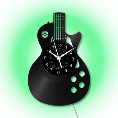 LED Vinyl Wall Clock | Guitar | 12'' | 0027WPB2