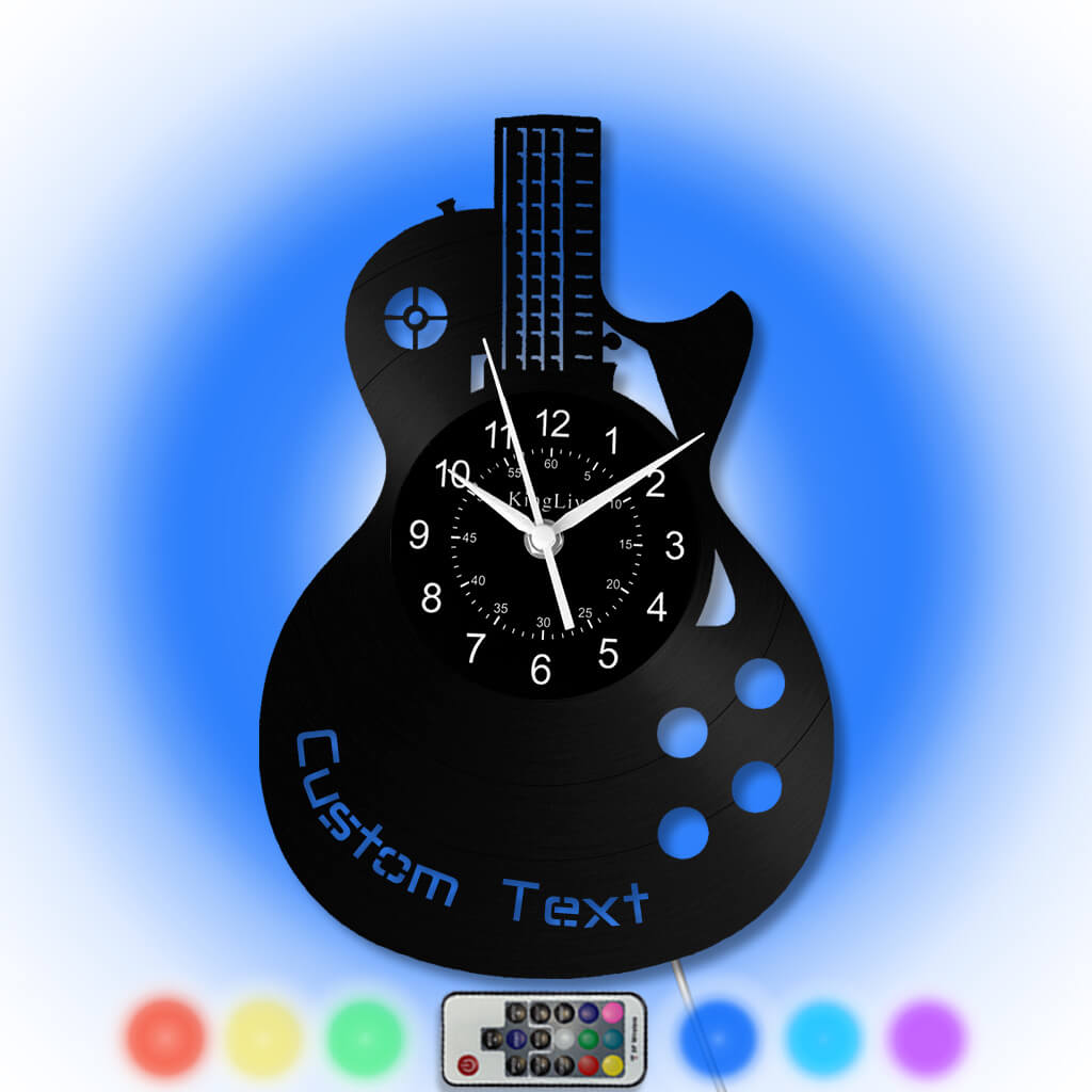 LED Vinyl Wall Clock | Guitar | 12'' | 0027WPB2