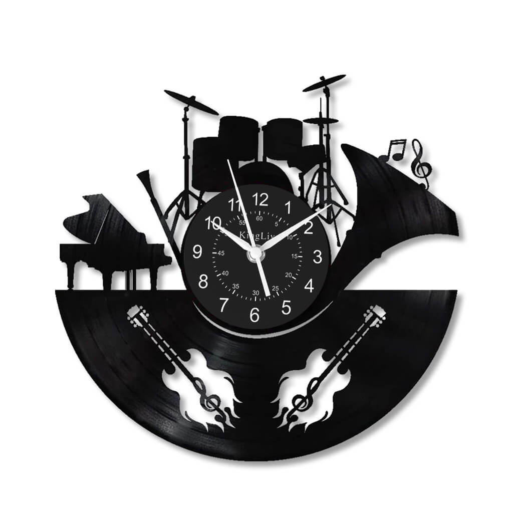 Band Music Vinyl Record Wall Clock 12''