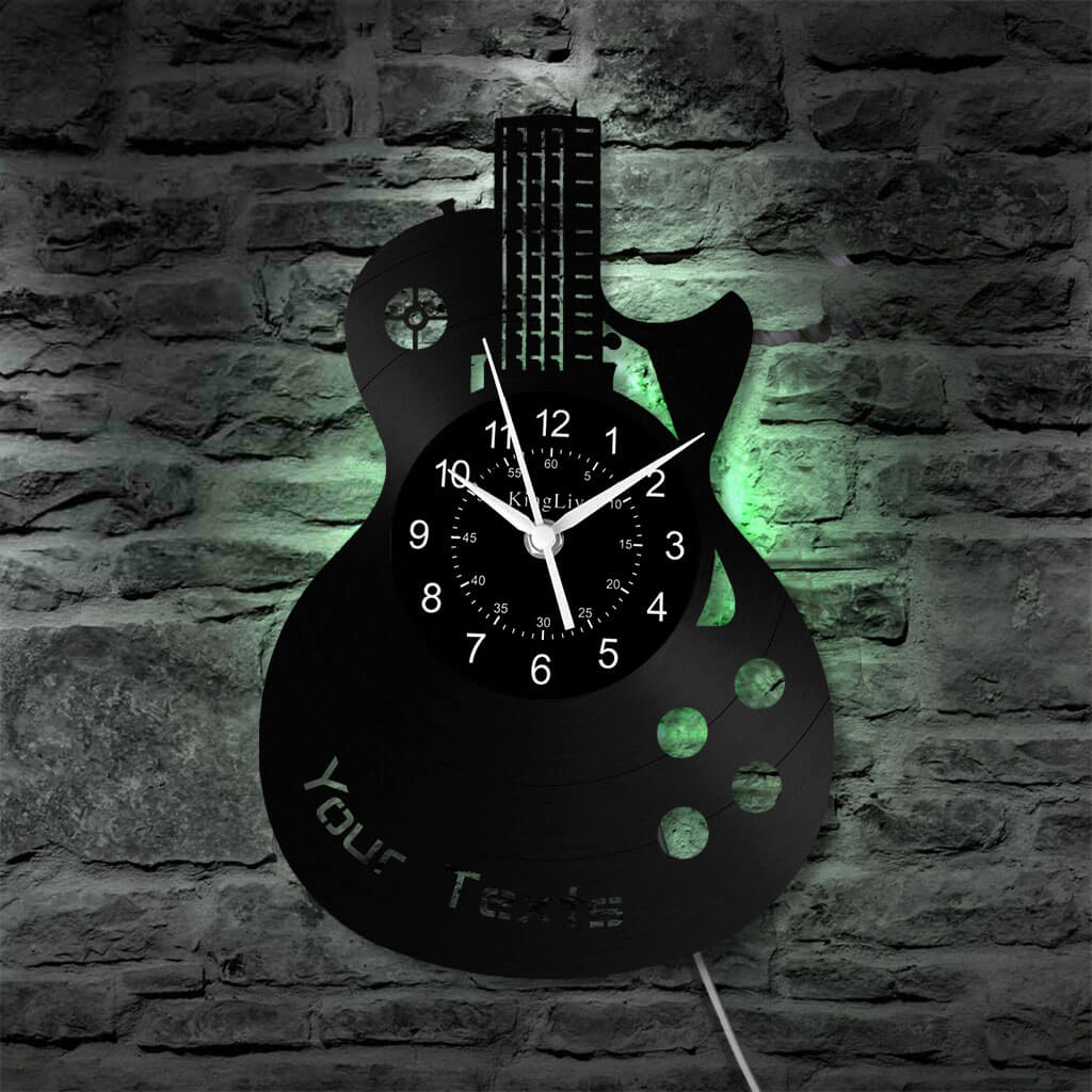 LED Vinyl Wall Clock | Guitar | 12'' | 0027WPB2