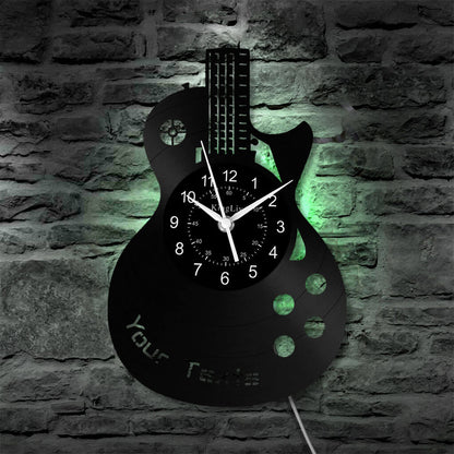 LED Vinyl Wall Clock | Guitar | 12'' | 0027WPB2