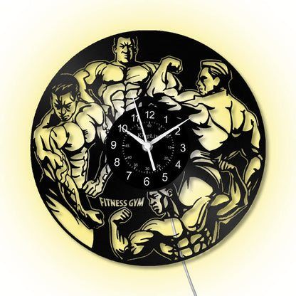 LED Vinyl Wall Clock | Gym | 12'' | 0292WPB