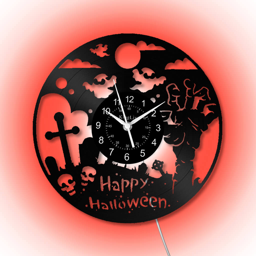 LED Vinyl Wall Clock | Halloween | 12''