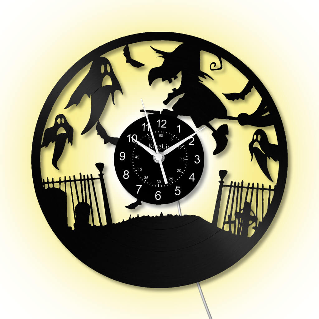 LED Vinyl Wall Clock | Halloween | 12''