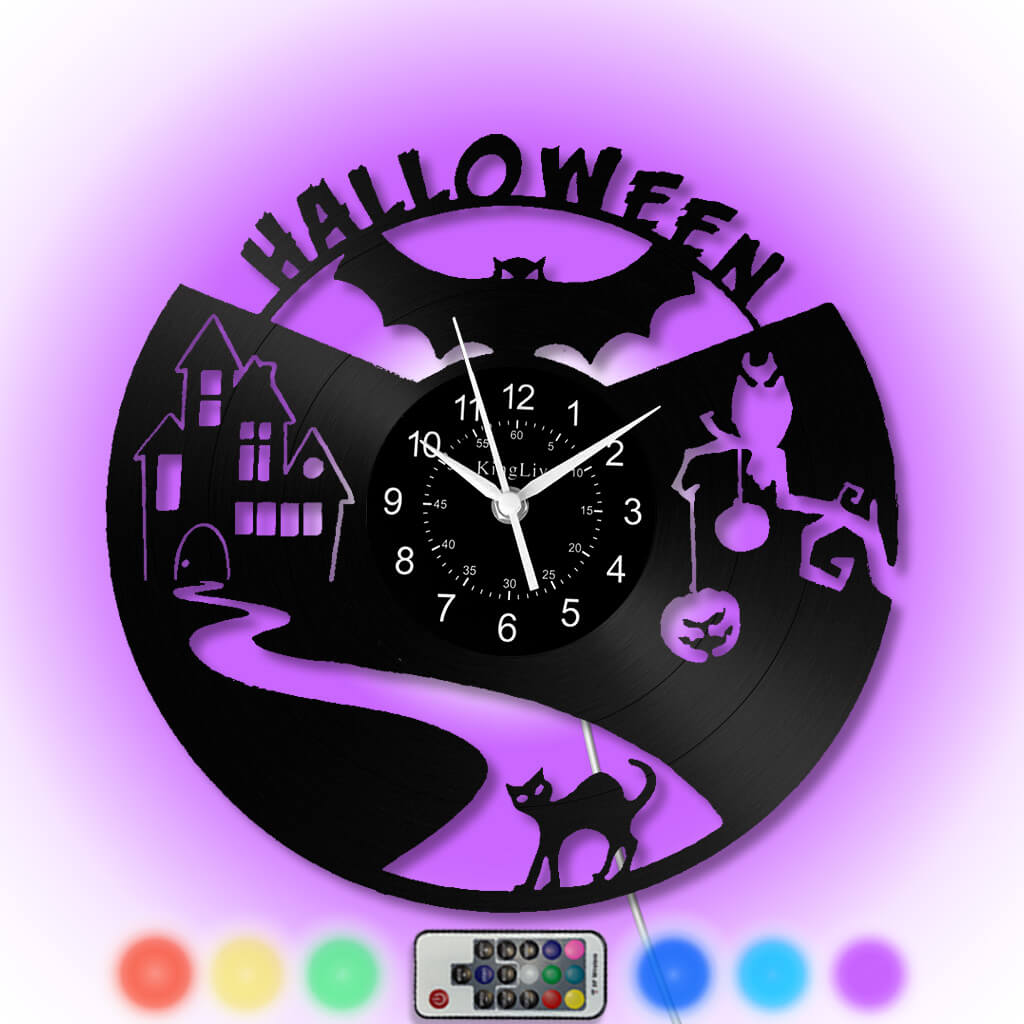 LED Vinyl Wall Clock | Halloween | 12''