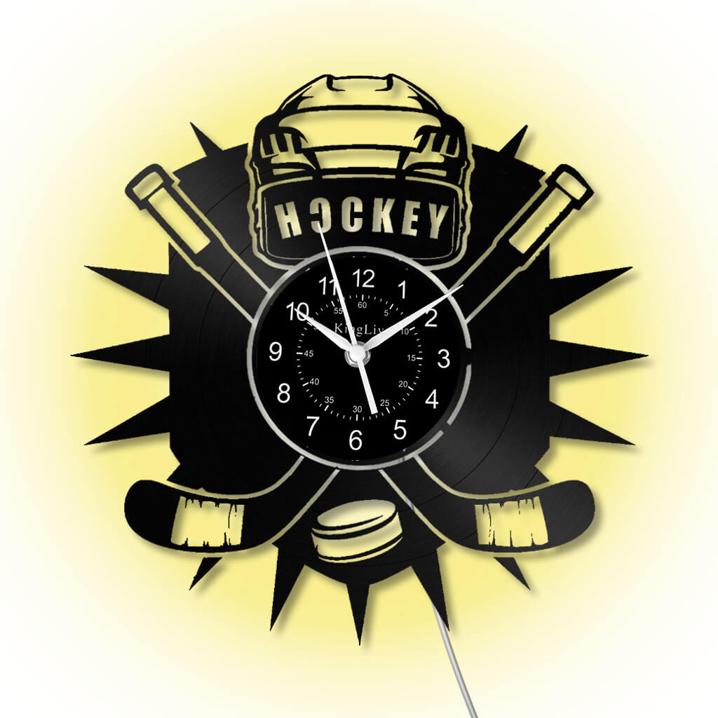 LED Vinyl Wall Clock | Hockey | 12''