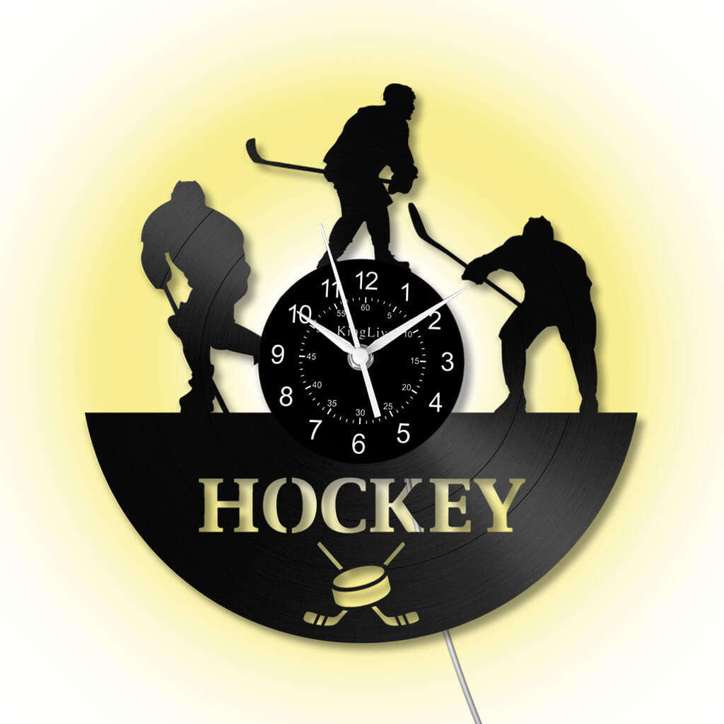 LED Vinyl Wall Clock | Hockey | 12''