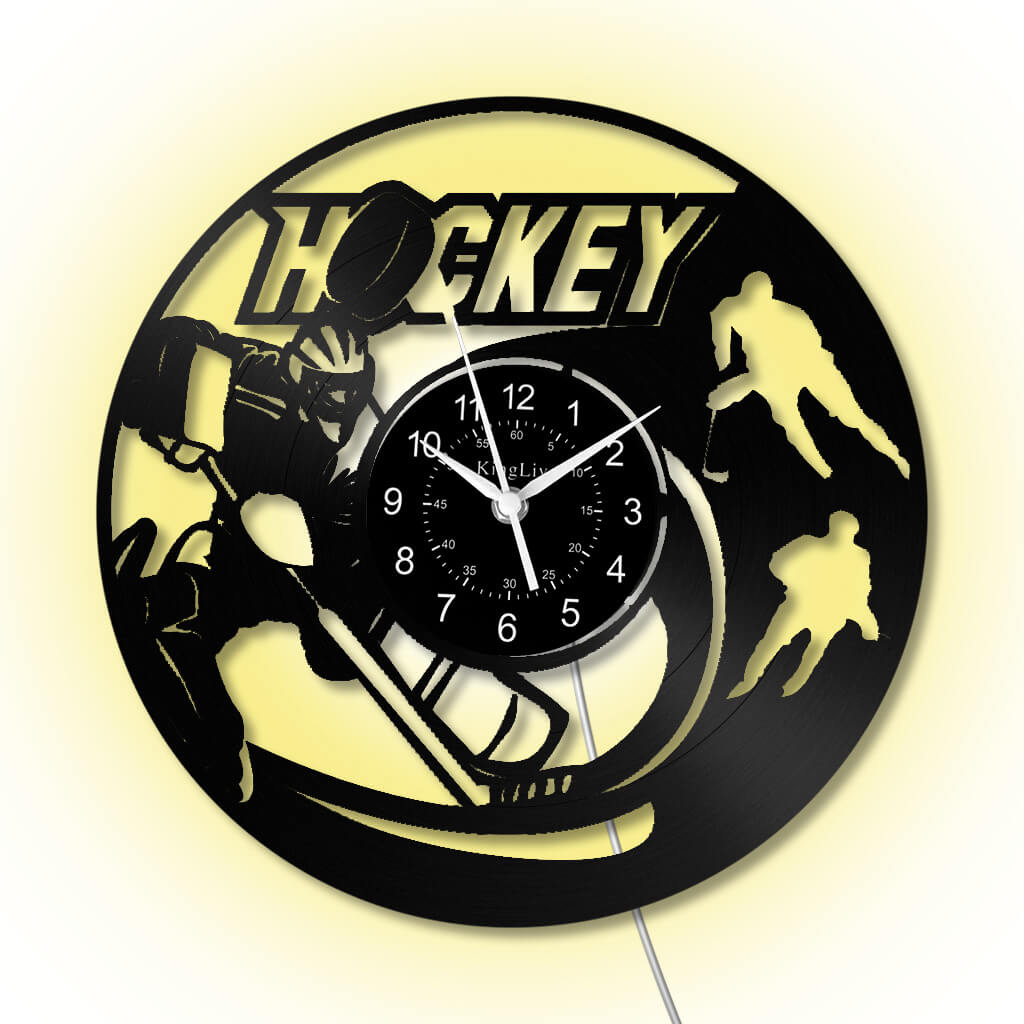 LED Vinyl Wall Clock | Hockey | 12''