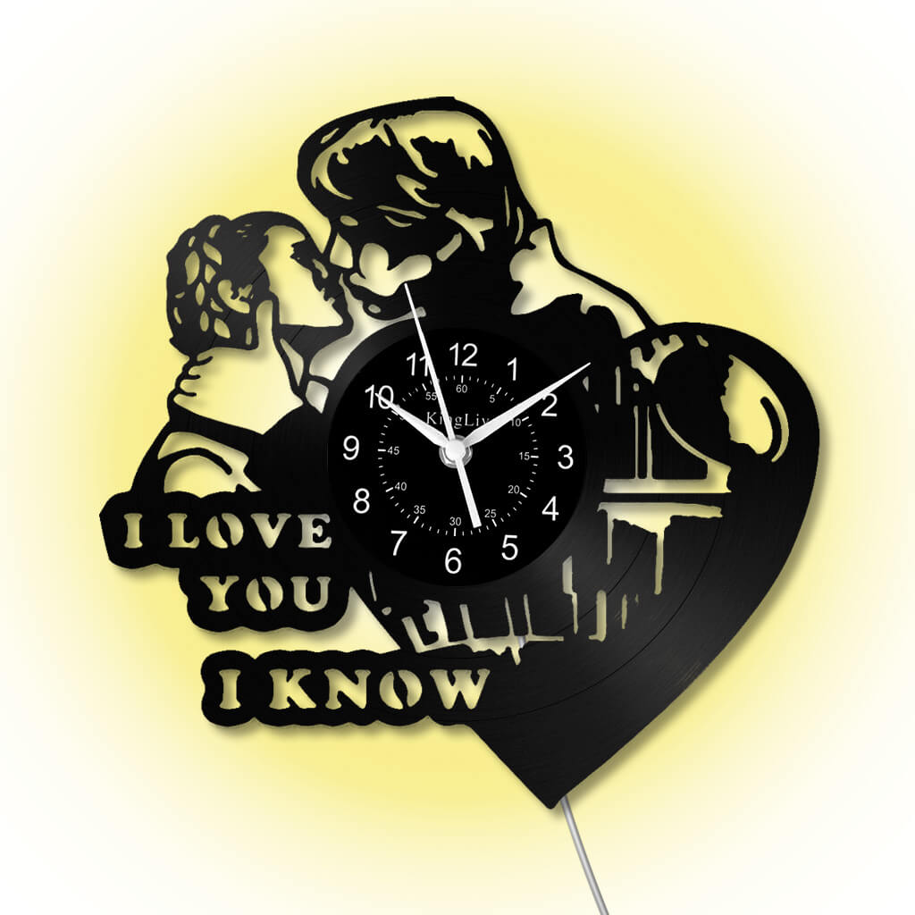 LED Vinyl Wall Clock | I Love You | 12'' | 0218WPB