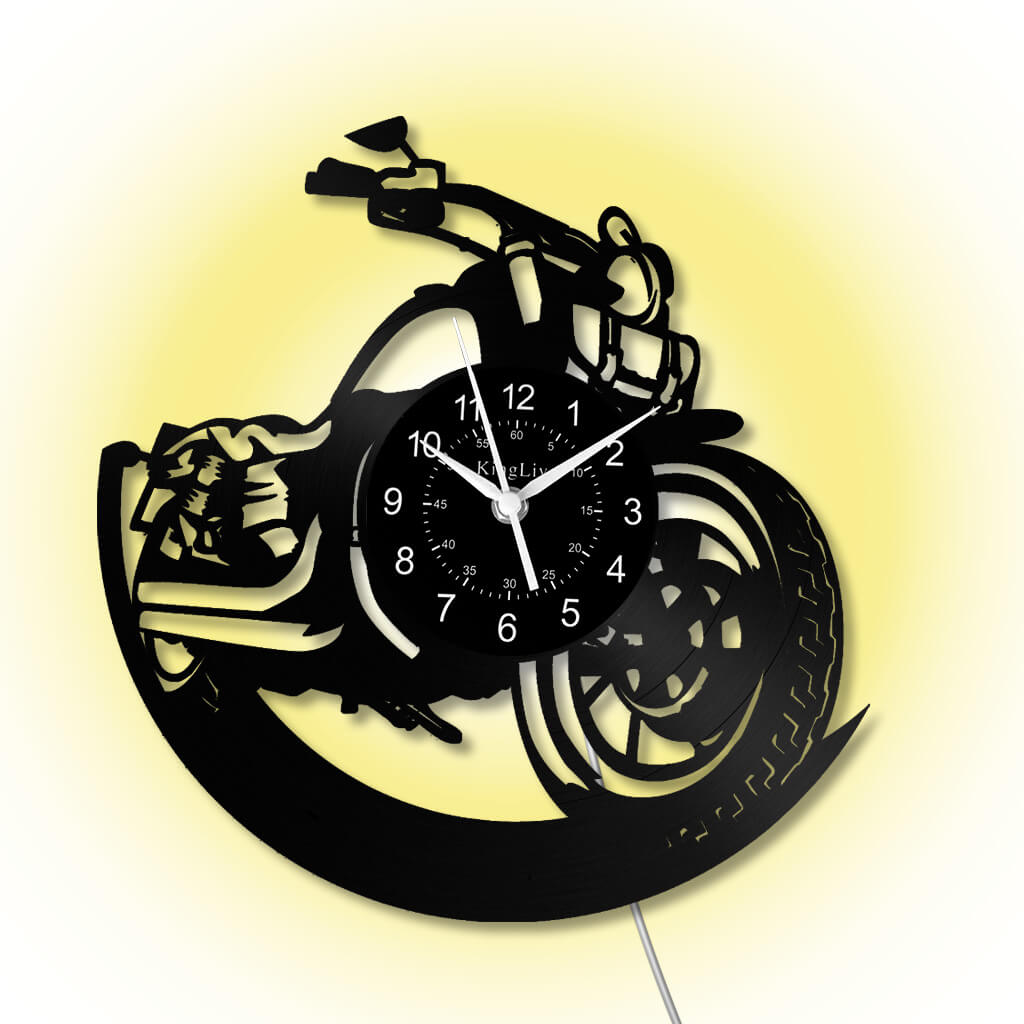 LED Vinyl Wall Clock | Dirt Bike | 12'' | 0217WPB