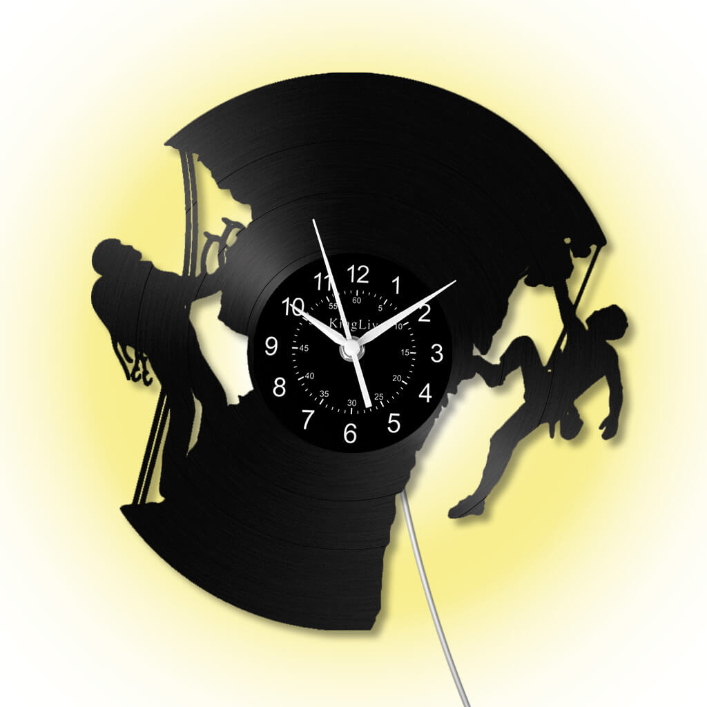 LED Vinyl Wall Clock | Rock Climbing | 12'' | 0252WPB