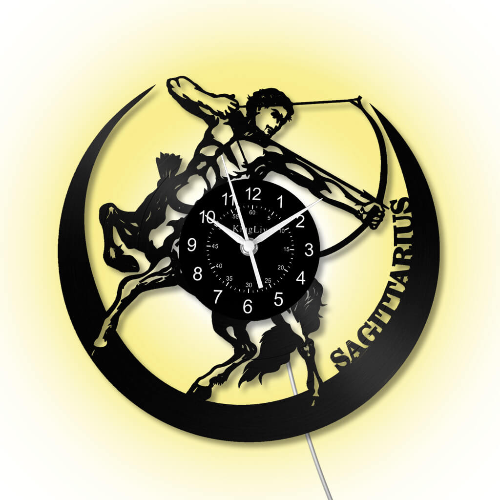 LED Vinyl Wall Clock | Sagittarius | 12'' | 0285WPB