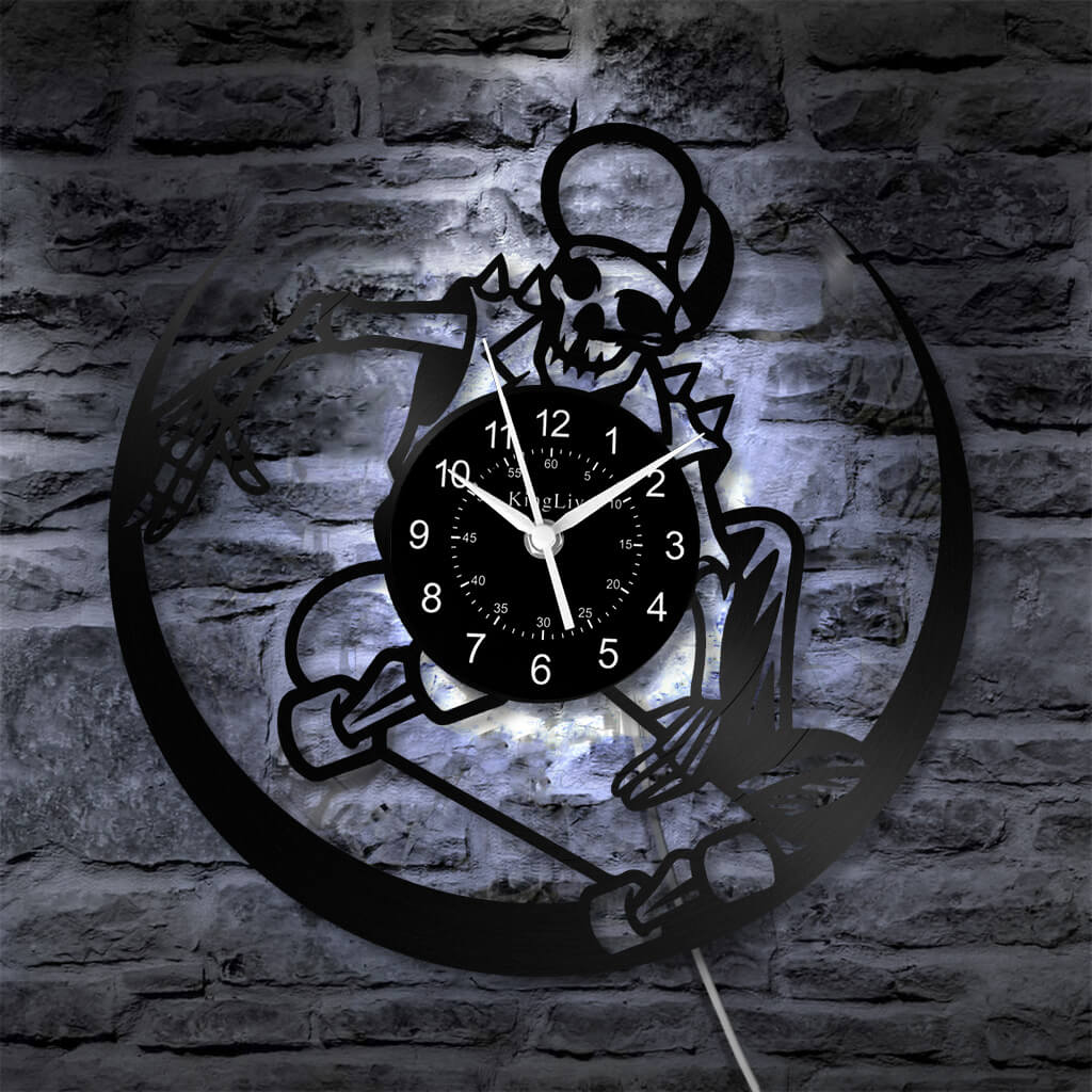 LED Vinyl Wall Clock | Skateboarding | 12'' | 0301WPB