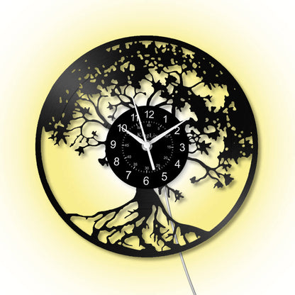 LED Vinyl Wall Clock | Tree of Life | 12'' | 0130WPB
