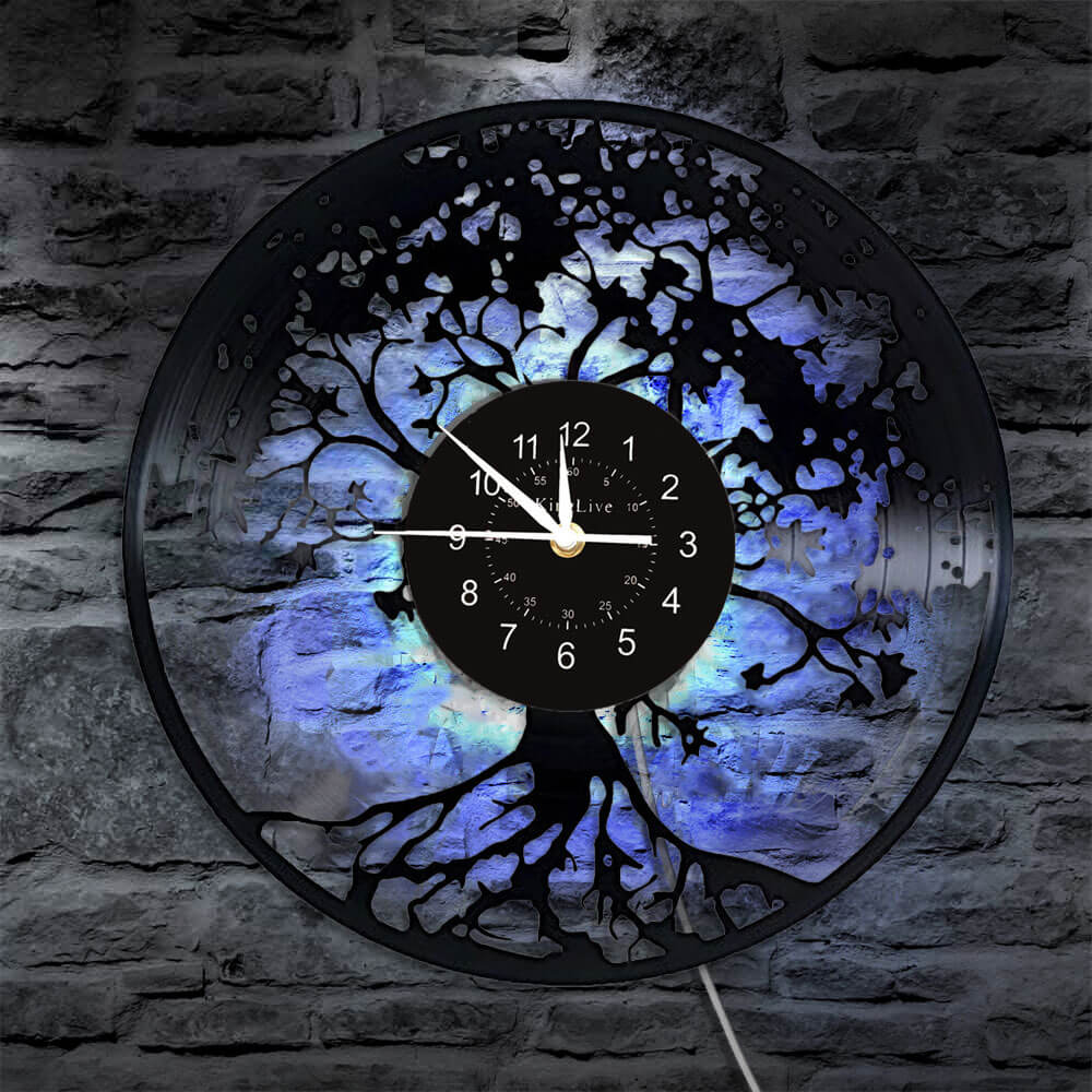 LED Vinyl Wall Clock | Tree of Life | 12'' | 0130WPB