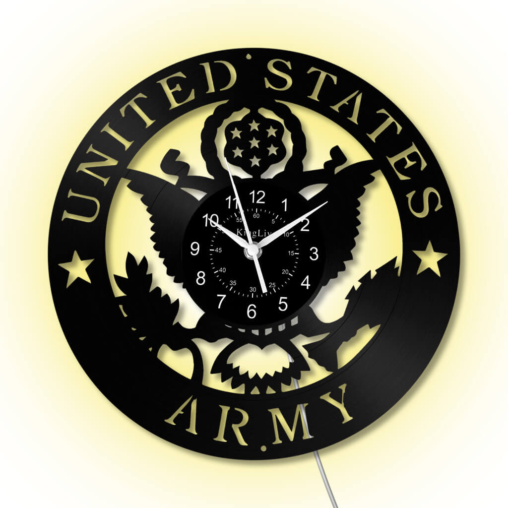 LED Vinyl Wall Clock |  United States Army | 12'' | 0276WPB