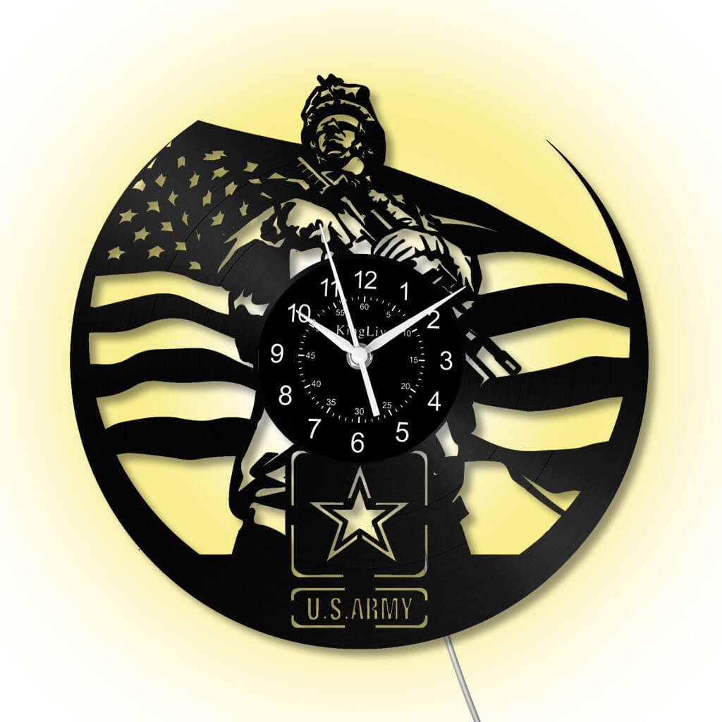 LED Vinyl Wall Clock | US Army | 12'' | 0274WPB