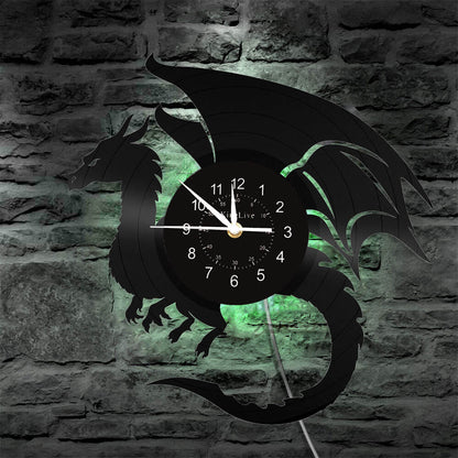 Dragon Led Vinyl Record Wall Clock