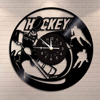 Hockey Led Vinyl Record Wall Clock