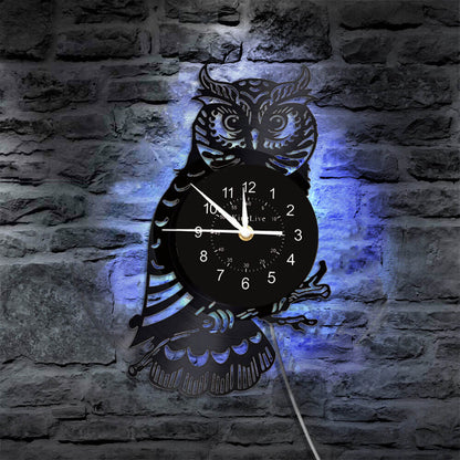 LED Vinyl Wall Clock | Owl | 0099WPBN