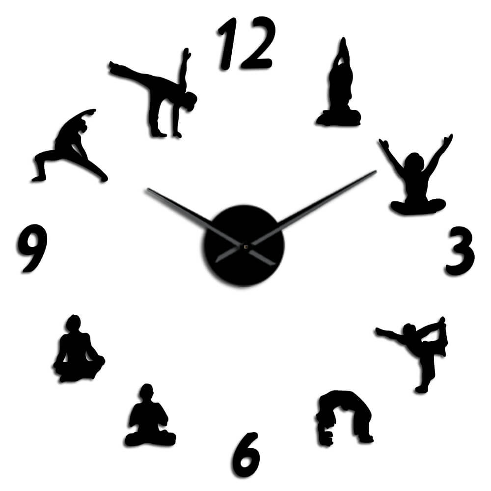 DIY Wall Clock  | Yoga | 19'' - 37'' | AWC021