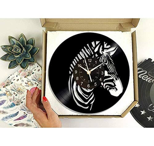 Zebra Led Vinyl Record Wall Clock