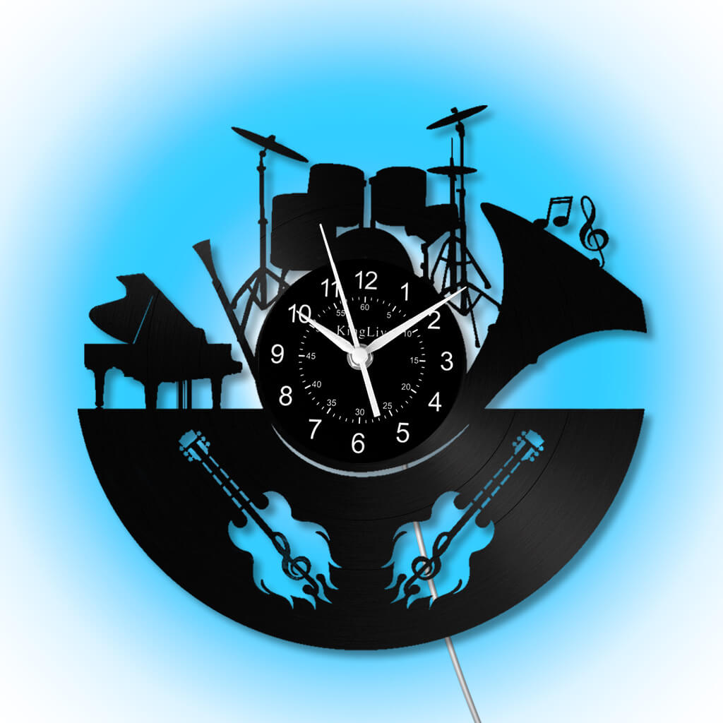 LED Vinyl Wall Clock | Band Music | 12'' | 0213WPB