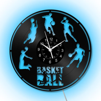 LED Vinyl Wall Clock | Basketball | 12'' | 0222WPB