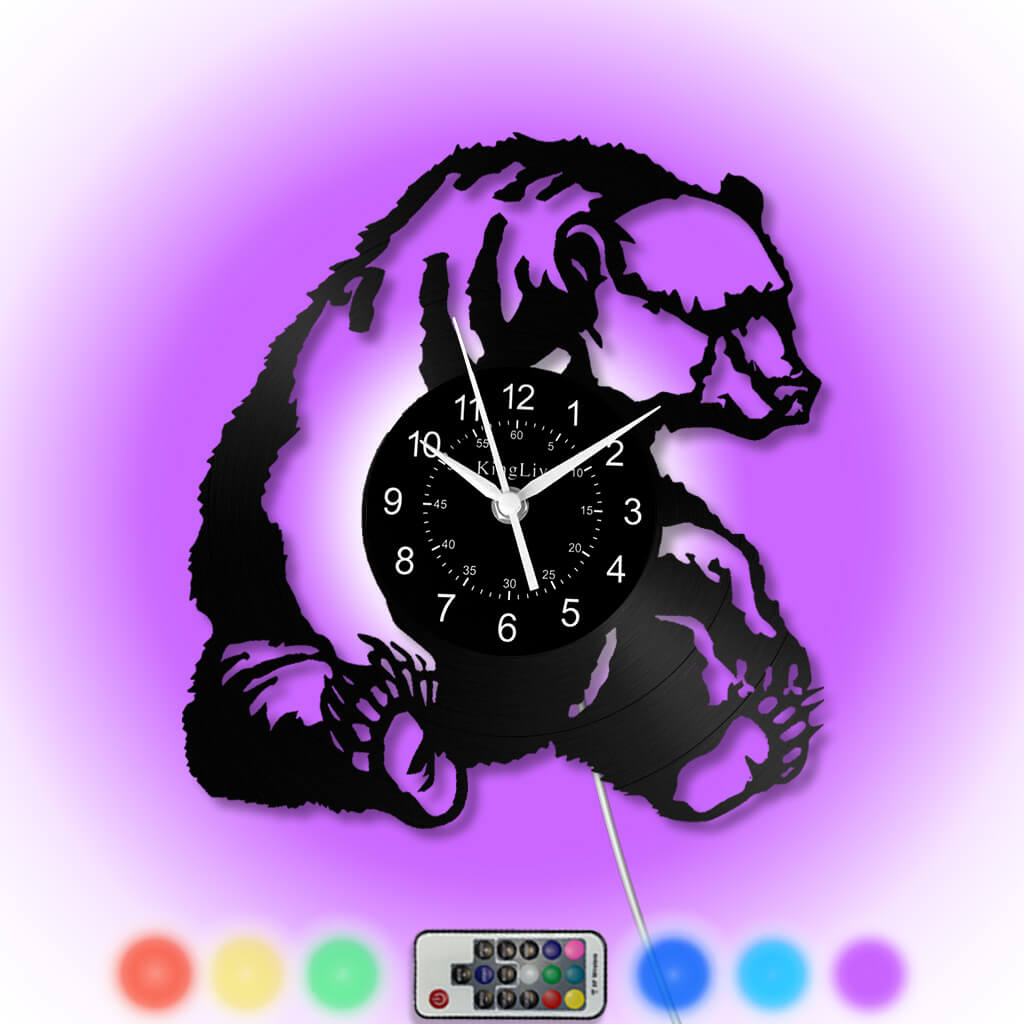 LED Vinyl Wall Clock | Bear | 12'' | 0294WPB