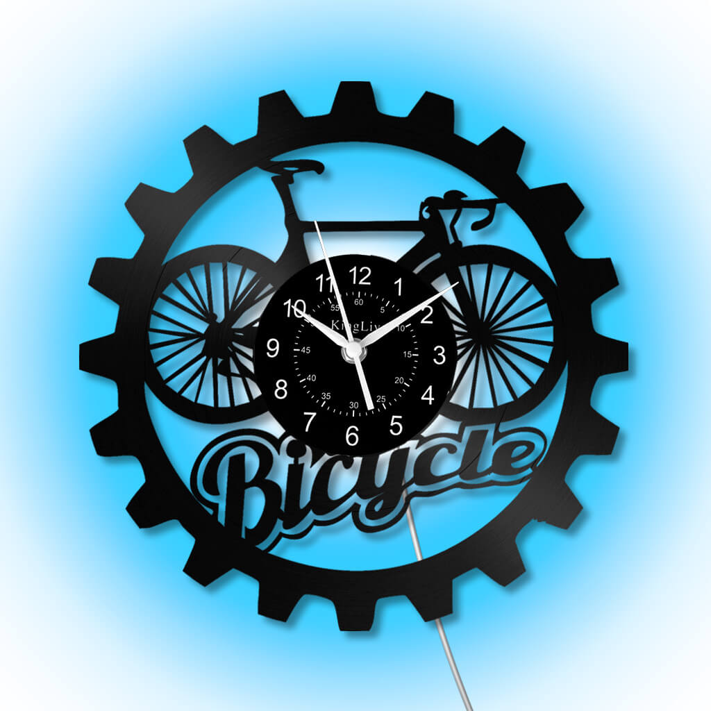 LED Vinyl Wall Clock | Bicycle | 12'' | 0258WPB