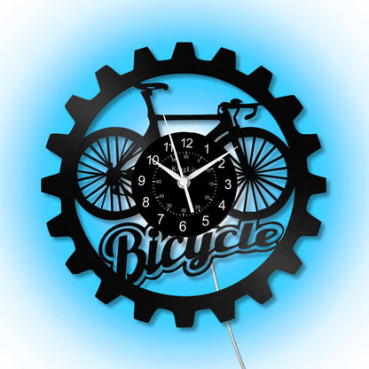 LED Vinyl Wall Clock | Bicycle | 12'' | 0258WPB