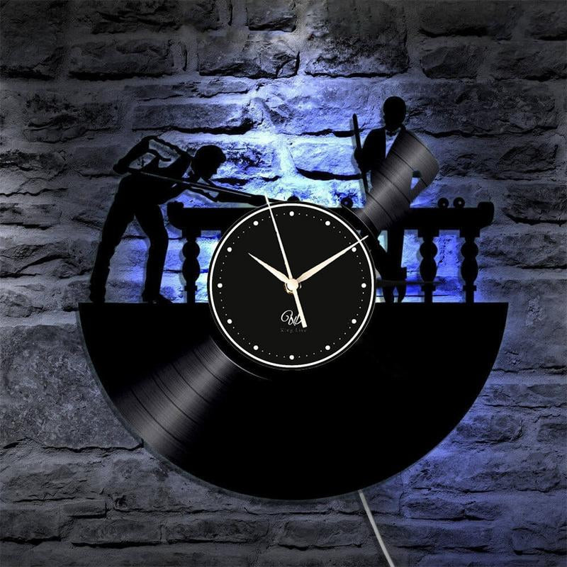Billards LED Vinyl Wall Clock Record Clock Wall Decor Art Black