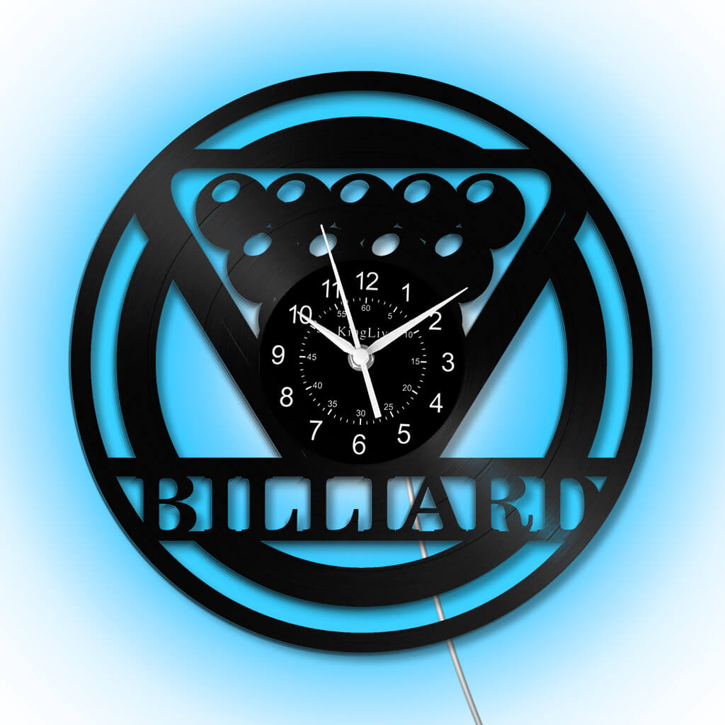 LED Vinyl Wall Clock | Billiards | 12'' | 0229WPB