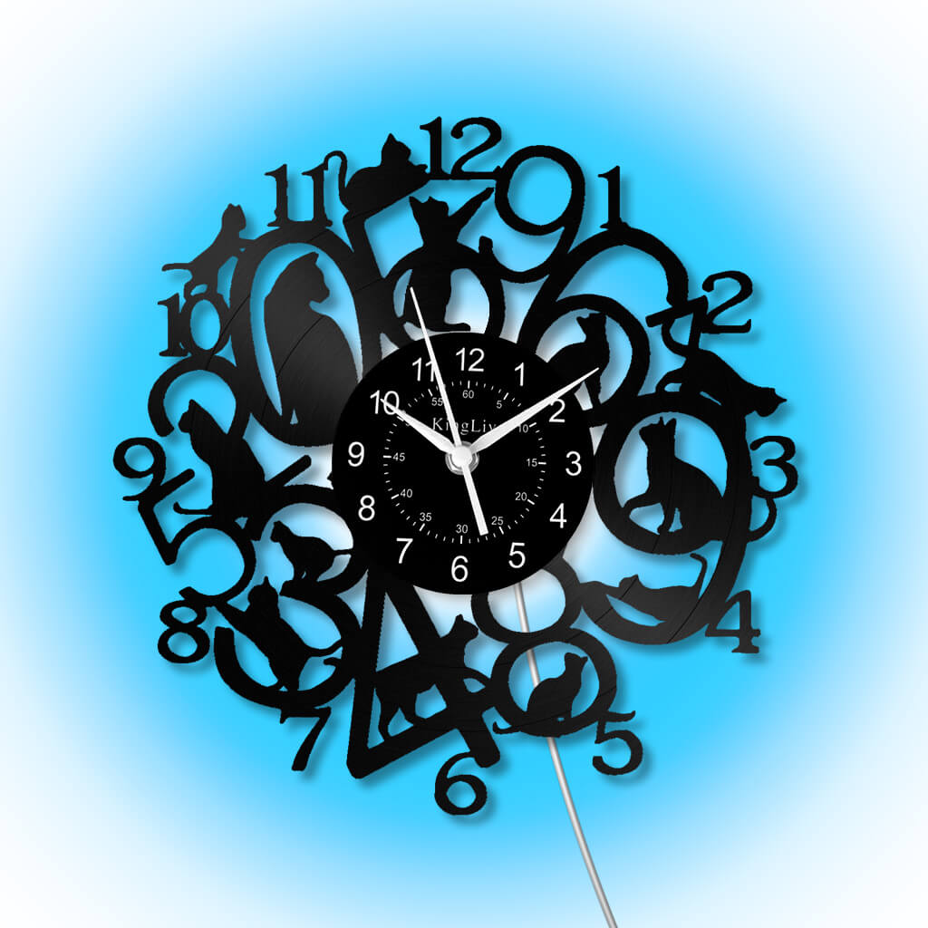 Vinyl Wall Clock | Cat | 12''