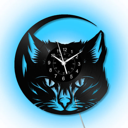 LED Vinyl Wall Clock | Cat | 12'' | 0138WPB