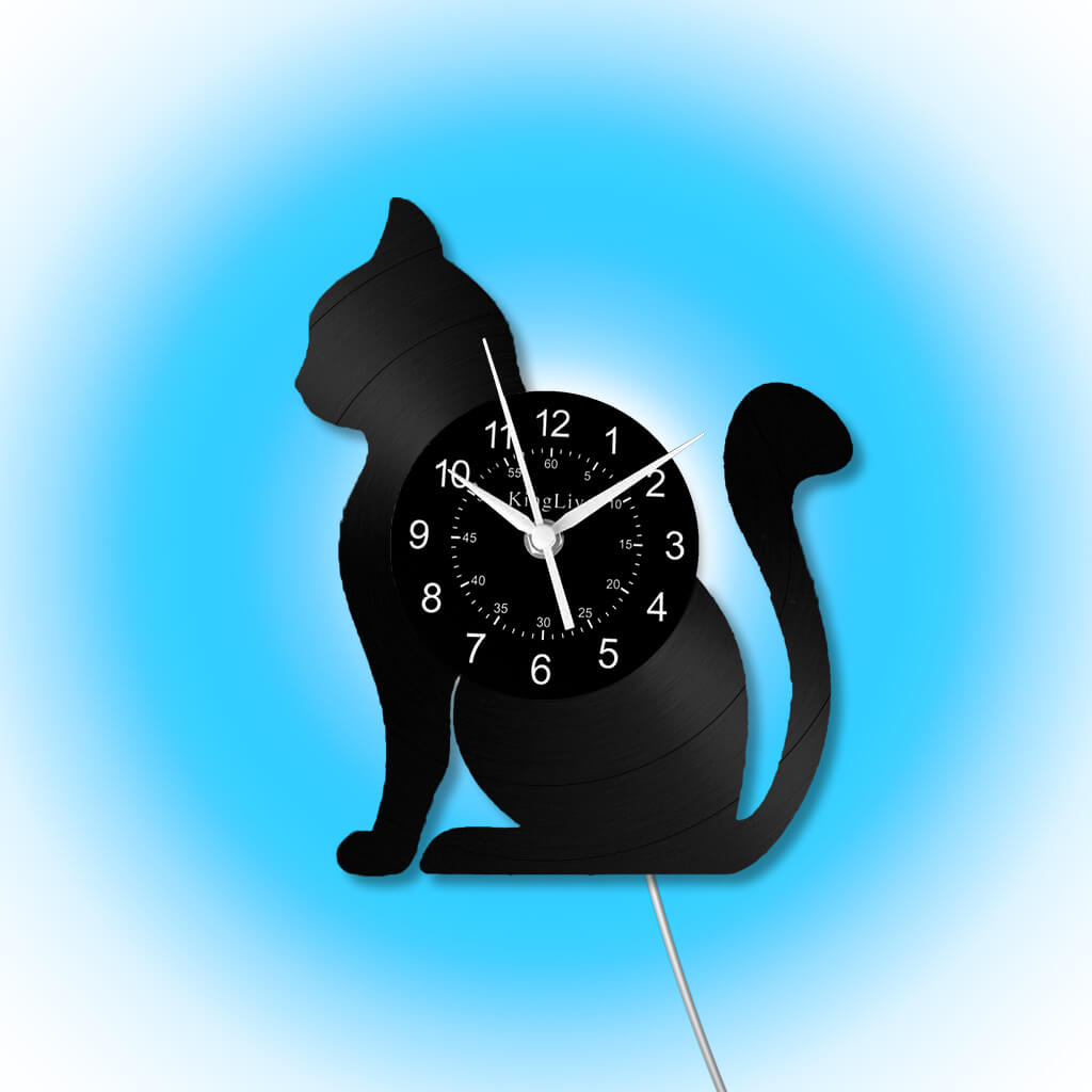Vinyl Wall Clock | Cat | 12''