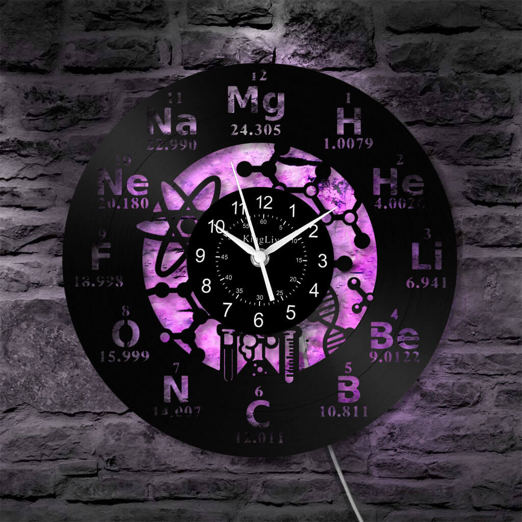 LED Vinyl Wall Clock | Chemistry | 12'' | 0265WPB