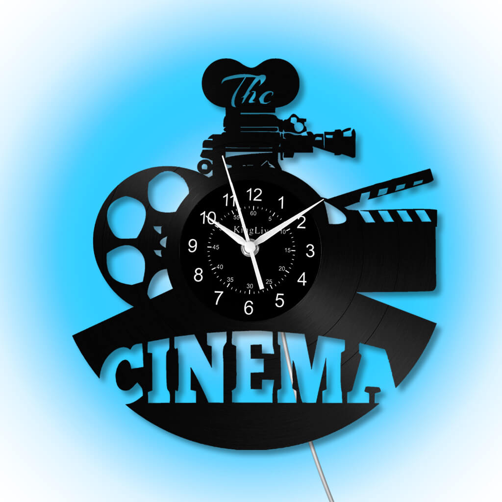 LED Vinyl Wall Clock | Cinema | 12'' | 0237WPB