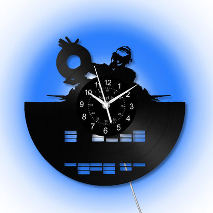 LED Vinyl Wall Clock | Custom DJ Name | 12''
