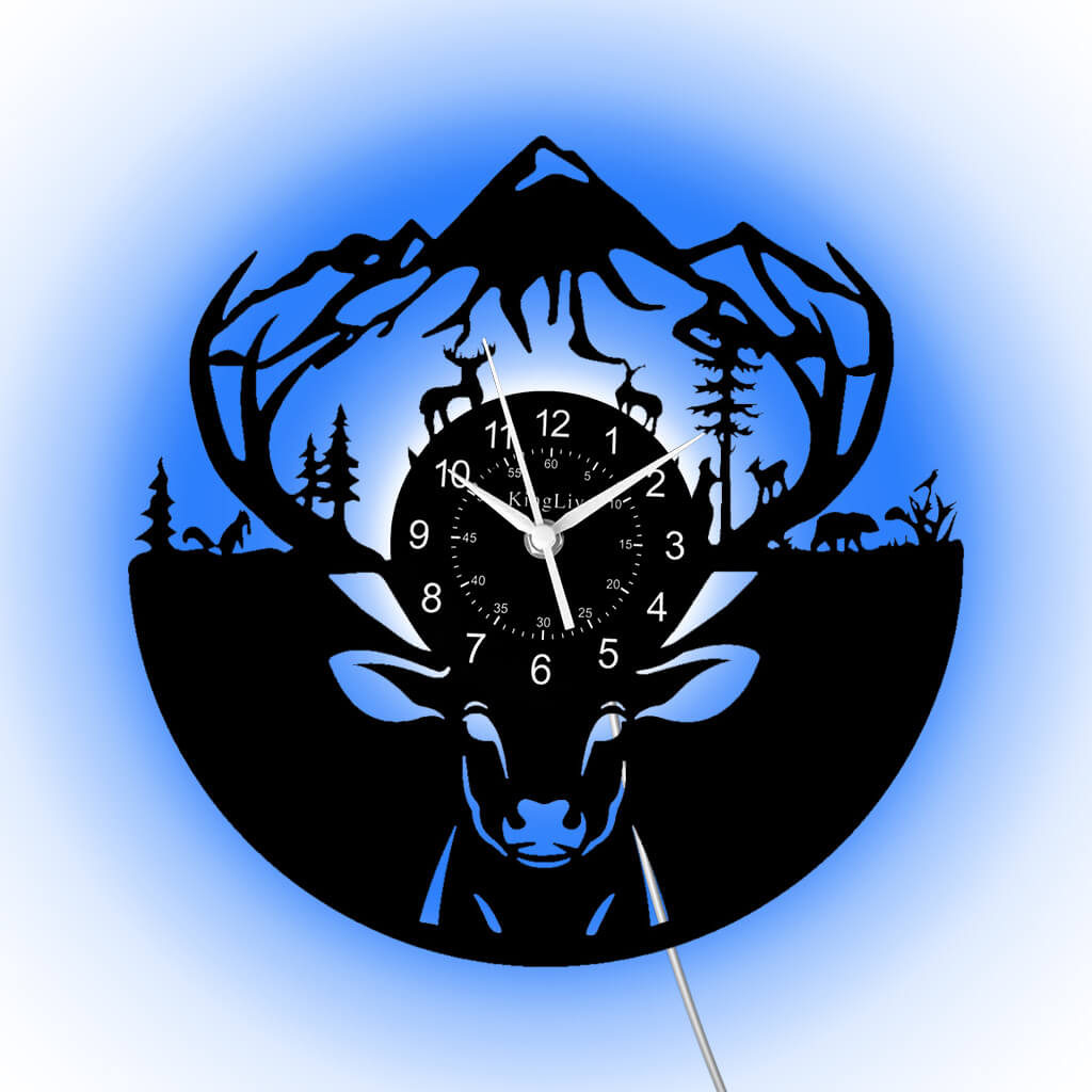 LED Vinyl Wall Clock | Moose Deer