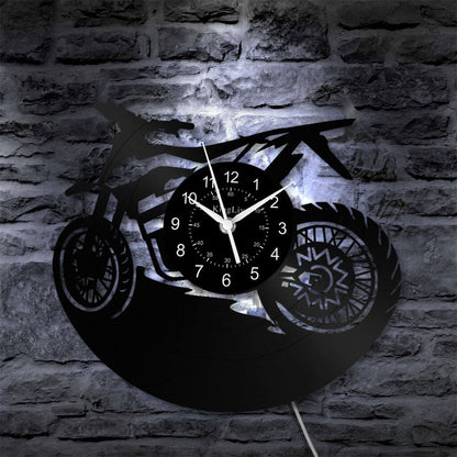 LED Vinyl Wall Clock | Dirt Bike | 12'' | 0217WPB