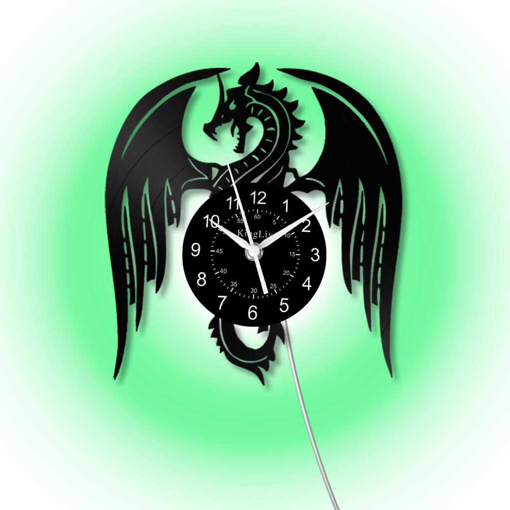 LED Vinyl Wall Clock | Dragon | 12''