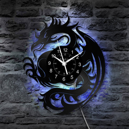 LED Vinyl Wall Clock | Dragon | 12''