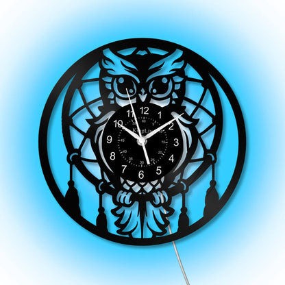 LED Vinyl Wall Clock | Owl