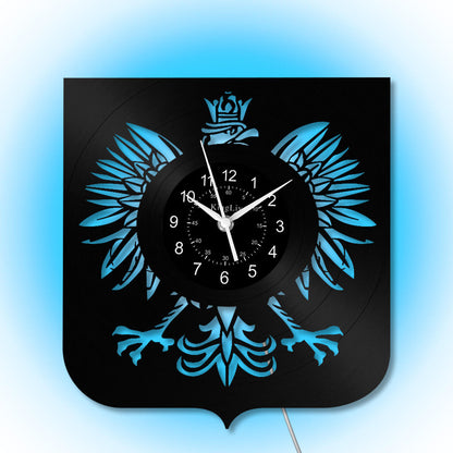 LED Vinyl Wall Clock | Poland The Coat of Arms Eagle | 0204WPBN
