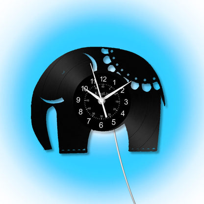 LED Vinyl Wall Clock | Elephant | 12''