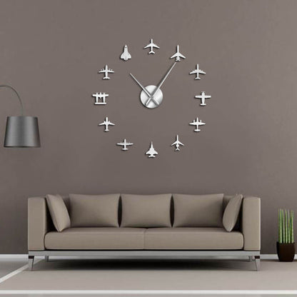 DIY Wall Clock  | Plane Fighter Jet | 19'' - 37'' | AWC014